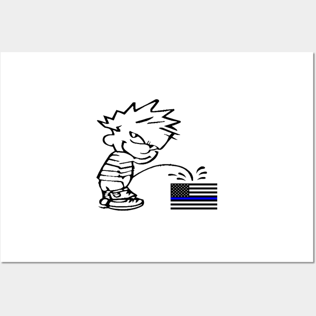 Calvin Blue Lives Matter Wall Art by RevolutionToday